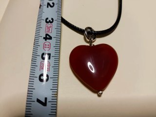 Collana con cuore in vetro e argento