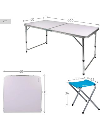 Mesa Plegable AKTIVE con 4 Sillas