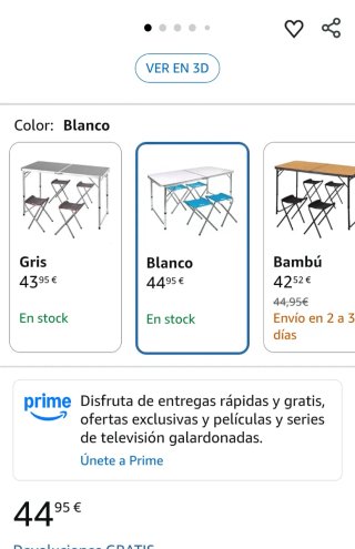 Mesa Plegable AKTIVE con 4 Sillas