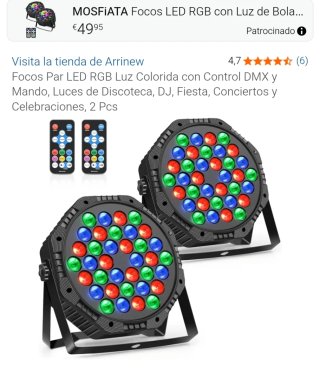Focos LED RGB MOSFIATA (2 unidades)