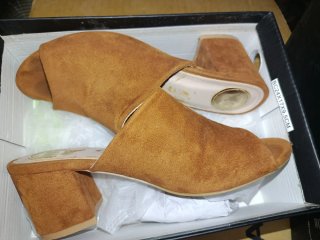 Botines tacón marrón ante
