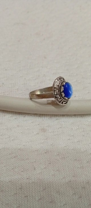 Anillo Plata con Piedra Azul