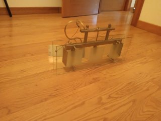 Lámpara moderna techo cristal y metal