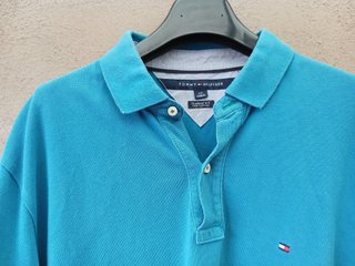 Polo Tommy Hilfiger Talla L Azul Claro