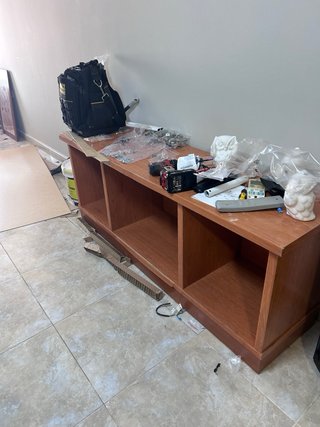 Mueble TV madera marrón