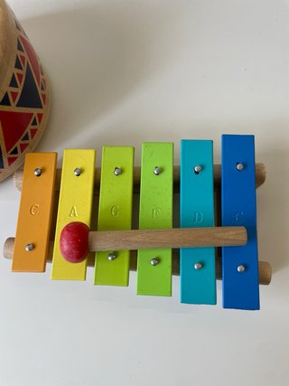 Tambor y Xilófono Infantil Madera