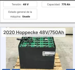 Batería Hoppecke 48V 750Ah Usada