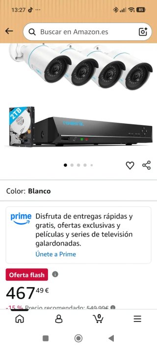 Kit Cámaras Vigilancia Blancas