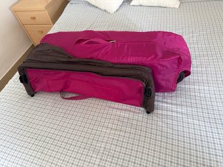 Cuna de viaje Asalvo rosa y marrón