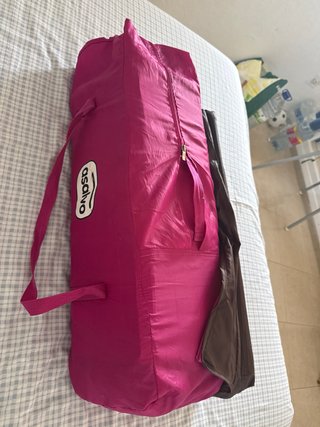 Cuna de viaje Asalvo rosa y marrón