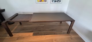 Mesa extensible madera y cristal 6/8 plazas