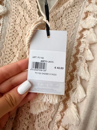 Due Abiti lino beige/bianco taglia unica