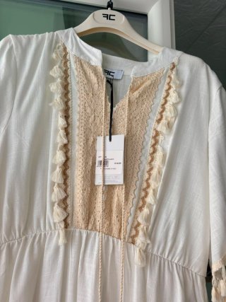 Due Abiti lino beige/bianco taglia unica