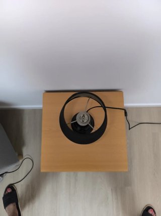 Lámpara de mesa vintage negra