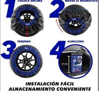 Cadenas de tela para nieve