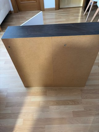 Mueble de baño con espejo madera