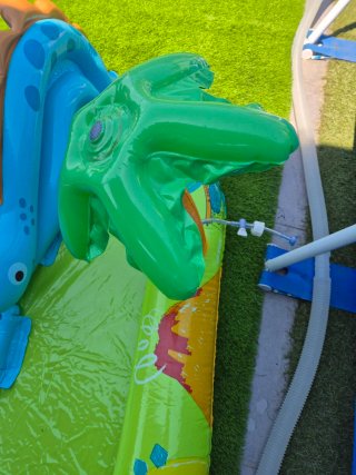 Piscina hinchable dinosaurio con tobogán