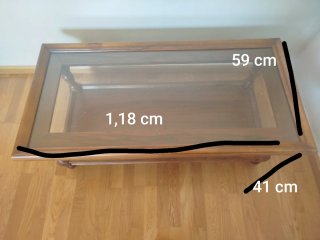 Mesa de centro madera y cristal