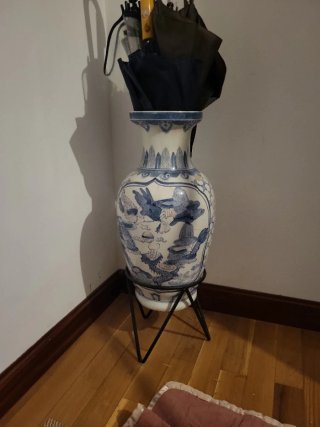 Jarrón decorativo / Paragüero de cerámica