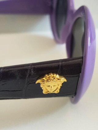 Occhiali da sole vintage Versace viola e neri