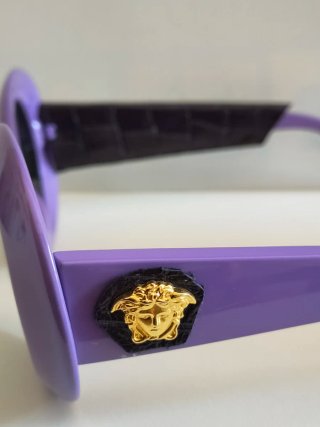 Occhiali da sole vintage Versace viola e neri