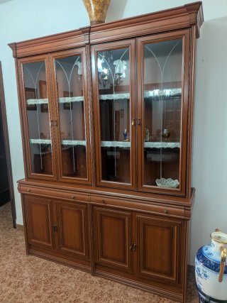 Aparador Vitrina Mueble Madera y Cristal