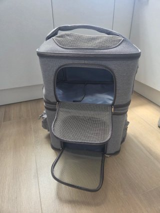 Mochila Transportín Doble Gris