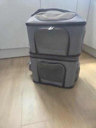 Mochila Transportín Doble Gris