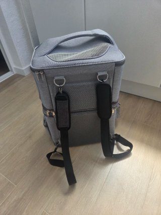Mochila Transportín Doble Gris