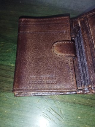 Cartera monedero unisex piel marrón