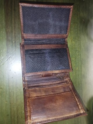 Cartera monedero unisex piel marrón
