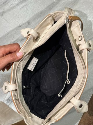 Borsa Balenciaga in pelle bianco e marrone