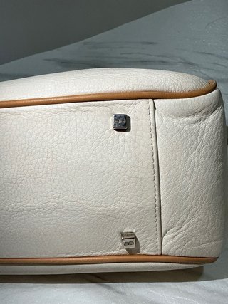 Borsa Balenciaga in pelle bianco e marrone
