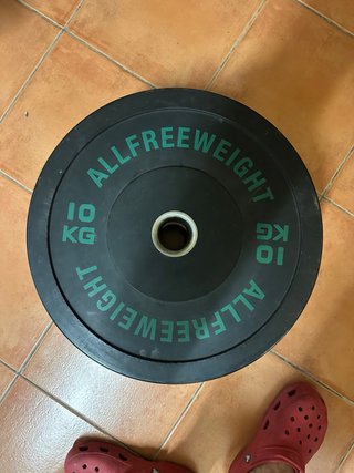 2 Discos Bumper 10kg ALLFREEWEIGHT