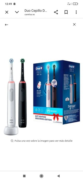 Cepillo Oral-B Pro 3 3900N Gift Edition 2uds