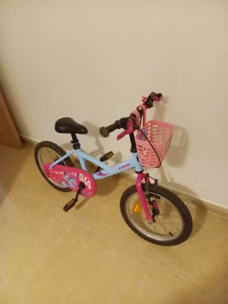 Bicicleta infantil niña rosa y azul