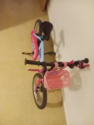 Bicicleta infantil niña rosa y azul