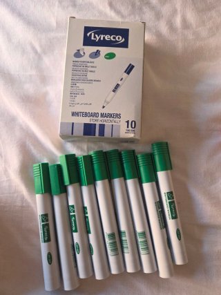 Rotuladores Lyreco Pizarra Blanca rojos y verdes