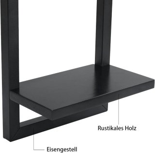 Juego 3 Estantes Pared Negro   n 331