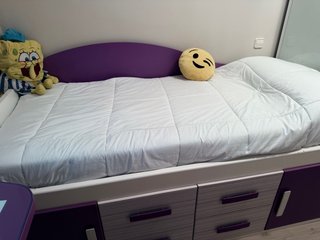 Cama infantil con cajones de colchon 90 Cama 2x1m