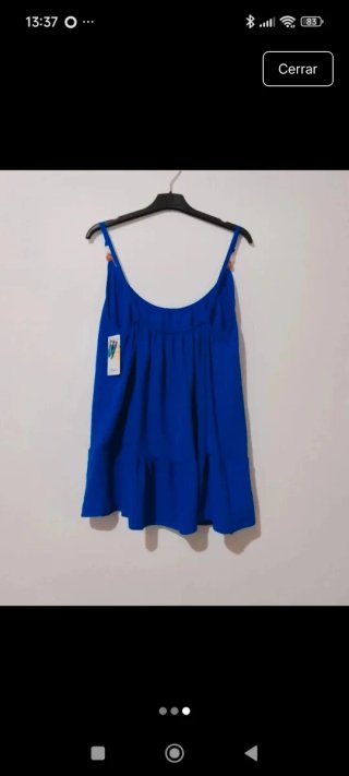 Blusa tirantes azul talla 44/46 Muy fresca