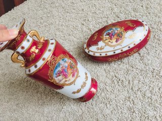 Joyero porcelana Limoges pintado a mano