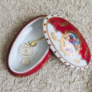 Joyero porcelana Limoges pintado a mano