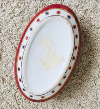 Joyero porcelana Limoges pintado a mano