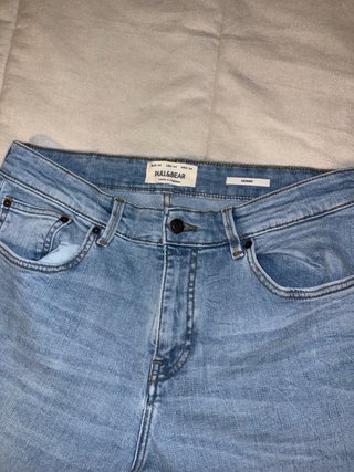 Pantalones vaqueros PULL&BEAR Skinny Azul Talla M