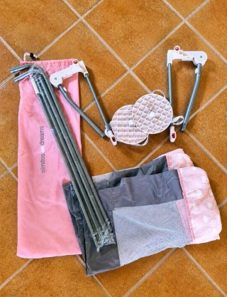 Barrera Cama Nido Plegable Olmitos Rosa