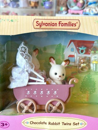 Sylvanian Families Chocolate Rabbit Twins Set