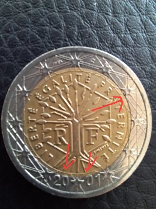 Moneda 2€ Árbol de la Vida con errores