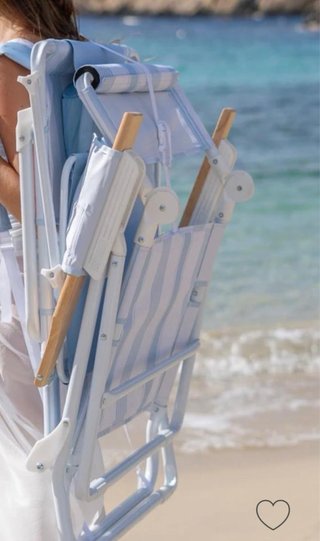 Silla de playa con toldo,bolso isotérmico y bolso