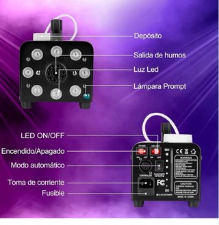 NUEVO! Maquina de humo con 7 LED y mando nueva